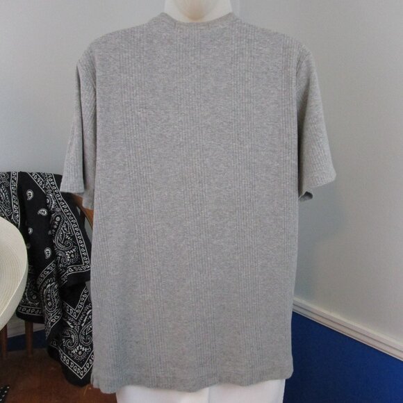 Alfani Stretch V-neck Sweater Rib Knit short Sleeve Shirt - Picture 5 of 8